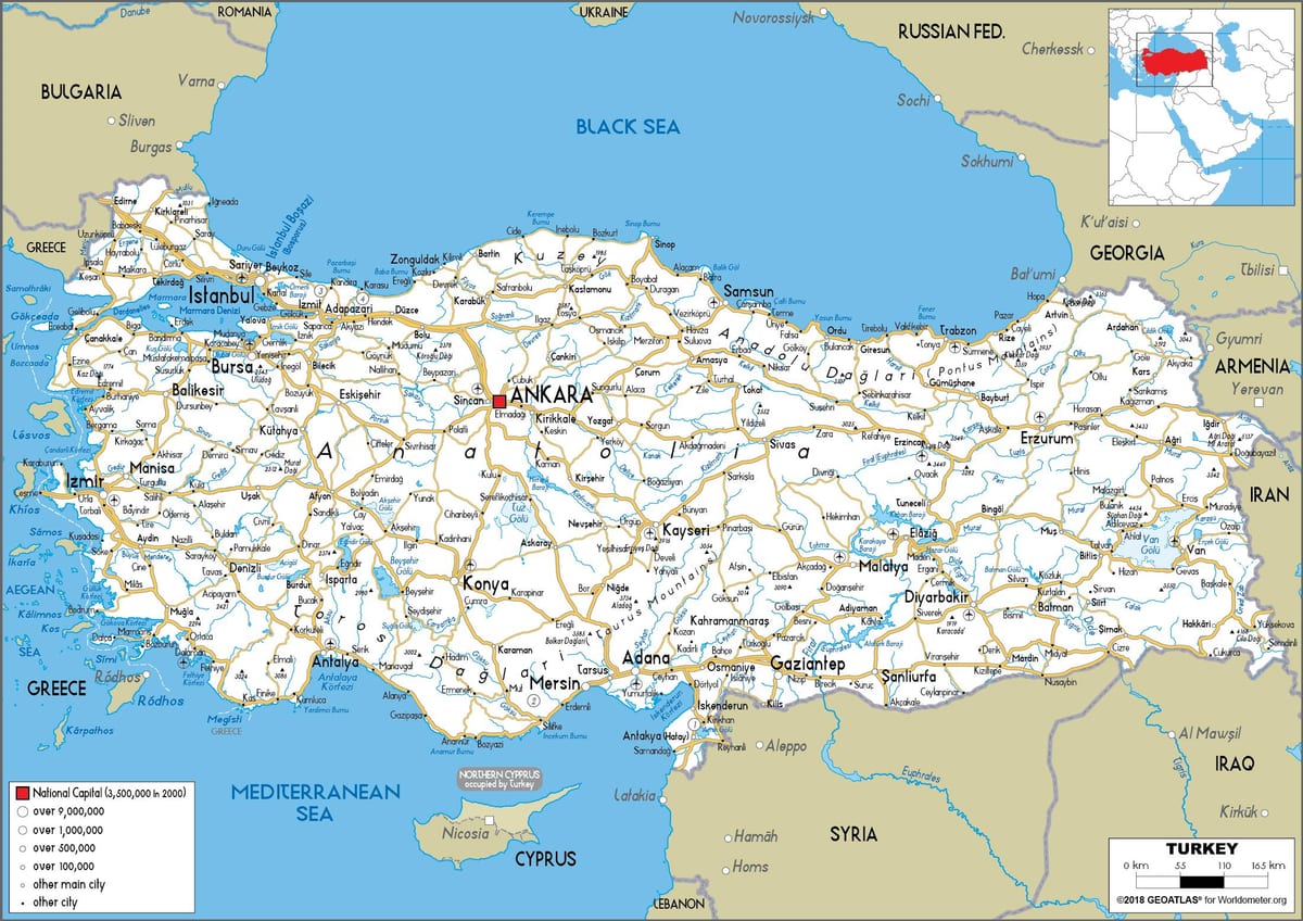 Türkiye kaart