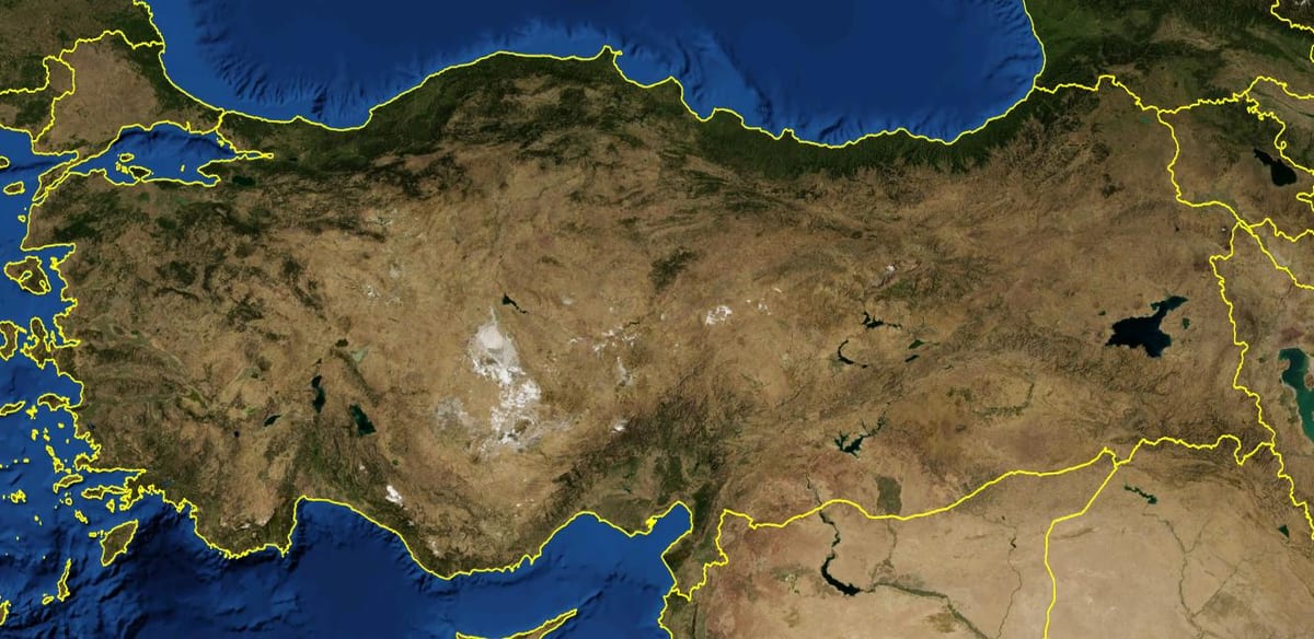 kaart van Turkije satelliet